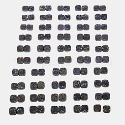 Electroplate Natural Druzy Crystal Cabochons&nbsp;G-L049-10X10mm-04