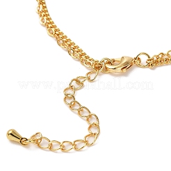 Brass Charms Double Layer Bracelets for Women&nbsp;BJEW-P342-03G