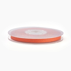 レーヨンとコットンリボン  ツイルテープリボン  ヘリンボーンリボン  レッドオレンジ  1/4インチ（6mm）  約50ヤード/ロール（45.72メートル/ロール）&nbsp;SRIB-F007-765-6mm