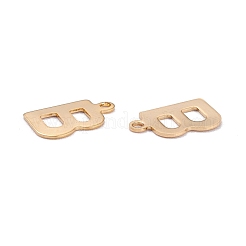 ステンレススチールチャーム201個  アルファベット  18KGP本金メッキ  文字.b  12x7.8x0.6mm  穴：1.2mm&nbsp;STAS-C021-06G-B