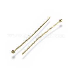 真鍮のボールヘッドピン  カドミウムフリー＆ニッケルフリー＆鉛フリー  18KGP本金メッキ  30x0.6mm  23ゲージ  ヘッド：1.5mm  約120個/10g&nbsp;KK-K379-02G