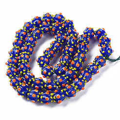 Opaque Handmade Bumpy Lampwork Beads Strands&nbsp;LAMP-T007-18-A02