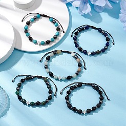 宝石編組ビーズのブレスレット  真鍮のビーズで  クロス  内径：2~3-1/2インチ（5.2~8.9cm）&nbsp;BJEW-JB11139