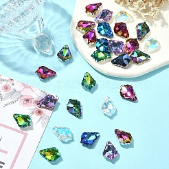 35Pcs 7 Colors Electroplated Glass Pendants&nbsp;FIND-YW0005-99