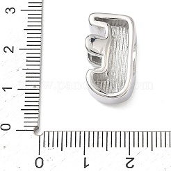 Brass Initial Beads&nbsp;KK-B167-27P-01E