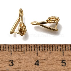 Brass Ice Pick Pinch Bails&nbsp;KK-H502-08G