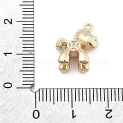 真鍮製マイクロパヴェキュービックジルコニアペンダント  動物のチャーム  14KGP本金メッキ  馬  14.5x12x6mm  穴：1.2mm&nbsp;LS-KK-M306-06G-03