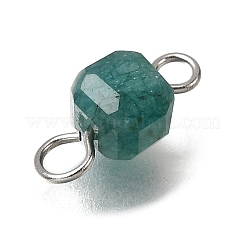 Natural Colorful Tourmaline Faceted Table Cut Cube Links Connector Charms&nbsp;PALLOY-JF04368-02