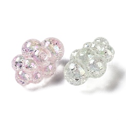 UVメッキ＆クラックル透明アクリルビーズ  ミックスカラー  雲  16.5x24x12.5mm  穴：2mm&nbsp;OACR-G033-04D