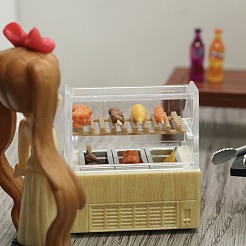 樹脂製食品遊びシーン  ミニチュア装飾品  ガーデンドールハウスアクセサリー  淡い茶色  49x45mm&nbsp;PW-WG811E9-01