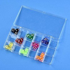 ポリスチレンビーズ貯蔵容器  18コンパートメントオーガナイザーボックス  ヒンジ付き蓋付き  長方形  透明  20.4x10.5x3cm  コンパートメント：3.3x3.3センチメートル&nbsp;CON-S043-022