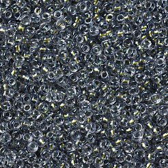 MIYUKIラウンドロカイユビーズ  日本製シードビーズ  （rr3201)マジックゴールデンオリーブライニングクリスタル  11/0  2x1.3mm  穴：0.8mm  約1100PCS /ボトル  10 G /ボトル&nbsp;SEED-JP0008-RR3201