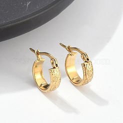 金メッキ 304 ステンレススチール フープピアス  16x5x14mm  ピン：1x0.5mm&nbsp;X-EJEW-E158-21G