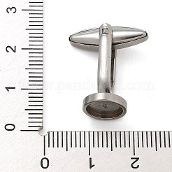 304ステンレススチール製メタルボタン  ステンレス鋼色  1-1/8x3/8インチ（2.85x1cm）  内径：1/4インチ（0.8cm）&nbsp;LS-STAS-M084-12G-02