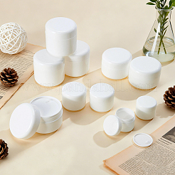 24個 4スタイル プラスチック空携帯用フェイシャルクリームジャー  詰め替え化粧品容器  スクリュー式の蓋と密閉性の高い蓋付き  コラム  ホワイト  4~6.8x3.6~6.5cm  容量：30~150ml（1.01~5.07fl.oz）  6個/スタイル&nbsp;CON-WA0001-18