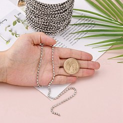 アイアン製ボールチェーン  ビーズチェーン  ハンダ付け  スプールで  ニッケルフリー  アンティークシルバー  3.2mm  約164.04フィート（50m）/ロール&nbsp;CH-CHB004Y-AS-NF