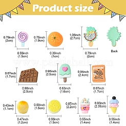 50Pcs 10 Styles Resin Decoden Cabochons&nbsp;CRES-YW0001-28