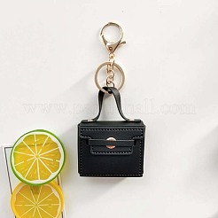 1Pc Portable PU Leather Bag Keychain&nbsp;AJEW-CL0001-06A
