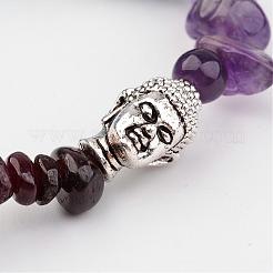 Chakra Natural Gemstone Beaded Stretch Bracelets&nbsp;BJEW-JB02325
