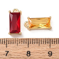 Brass Glass Charms&nbsp;KK-Z141-09G