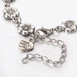 Trendy Tibetan Style Flower Anklets&nbsp;AJEW-AN00083