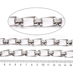 Alloy Rectangle Oval Link Chains&nbsp;LCHA-T001-15P