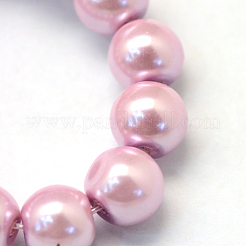 Baking Paint Pearlized Glass Pearl Beads Strands&nbsp;X-HY-Q003-10mm-47
