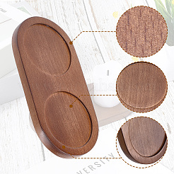 木彫りのカップマット  耐熱ポットマット  家庭用キッチン用  フラットラウンド  ペルー  148.5x75x10.5mm&nbsp;AJEW-WH20048-39E