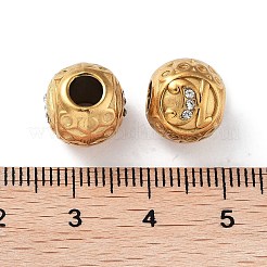 Ion Plating(IP) 304 Stainless Steel Rhinestone European Beads&nbsp;STAS-A092-10H-G