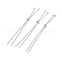 Brass Box Chains Slider Bracelet Makings&nbsp;KK-E068-VD012-1