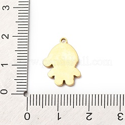 Christmas 304 Stainless Steel Enamel Pendants&nbsp;STAS-B112-02G-04
