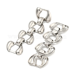 変色しない304ステンレススチールスタッドピアス  女性のための  チェーンチャーム  ステンレス鋼色  54.5x16mm&nbsp;EJEW-S229-06P