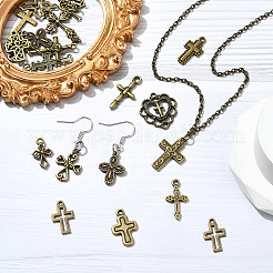 100 Pcs 20 Styles Tibetan Style Alloy Pendants&nbsp;FIND-CJ0003-90