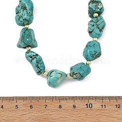 Dyed Natural Magnesite Nuggets Beaded Necklaces&nbsp;NJEW-JN06435