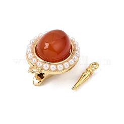 Brass & Natural Carnelian Box Clasps&nbsp;GG-CBAFA4F-02G