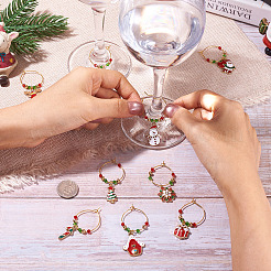 12Pcs Glass Wine Glass Charms&nbsp;AJEW-TAC00023