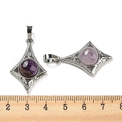 Natural Amethyst Pendants&nbsp;G-P517-03P-03