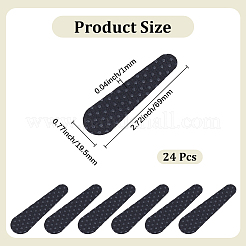 バッグショルダーストラップ用シリコン＆ポリエステル滑り止めステッカー4袋  ブラック  69x19.5x1mm  6個/袋&nbsp;AJEW-CY0002-83