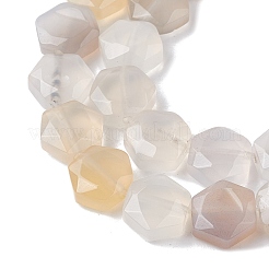 Natural White Agate Beads Strands&nbsp;G-K359-C07-01
