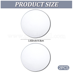 ガラス降車観察車バックミラー1セット  フラットラウンド  49x2mm&nbsp;DIY-CN0003-66A