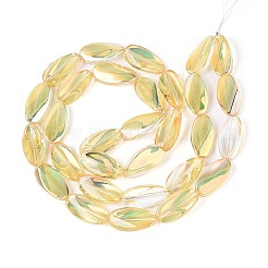 Electroplate Transparent Glass Beads Strands&nbsp;EGLA-N055-02C
