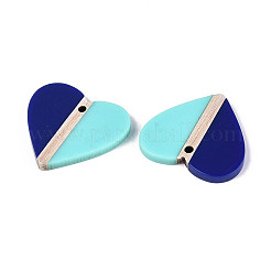 Opaque Resin & Wood Pendants&nbsp;RESI-T057-70A