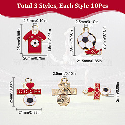 30Pcs 3 Style Alloy Enamel Pendants&nbsp;ENAM-SC0002-93