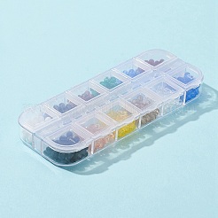 480個12色ガラスビーズ連売り  ファセット（32ファセット）  ラウンド  ミックスカラー  4mm  穴：1mm  約40PCS /カラー&nbsp;EGLA-FS0001-33