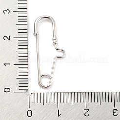 Rhodium Plated 925 Sterling Silver Brooch Findings&nbsp;STER-F054-01P
