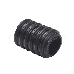 プラスチック調整ストラップバックル  アンチスリップコードバックル  ロープアジャスター  ブラック  10x6mm  穴：4.5mm&nbsp;AJEW-E034-84B