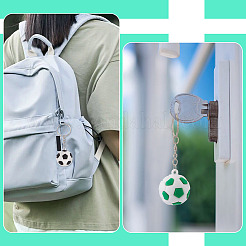 6Pcs 6 Colors Plastic Football Pendant Keychains&nbsp;KEYC-TA0001-60
