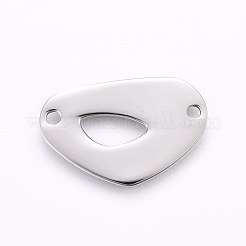 変色しにくい304ステンレススチールリンクコネクター  ハート  ステンレス鋼色  26x17x1mm  穴：2mm&nbsp;STAS-I094-44P