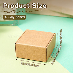 紙製の折りたたみボックス  段ボール箱  私書箱  正方形  バリーウッド  4.1x3.8x2cm&nbsp;CON-TAC0010-93A