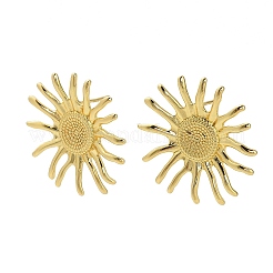 Sun Brass Stud Earrings&nbsp;EJEW-Z145-01G